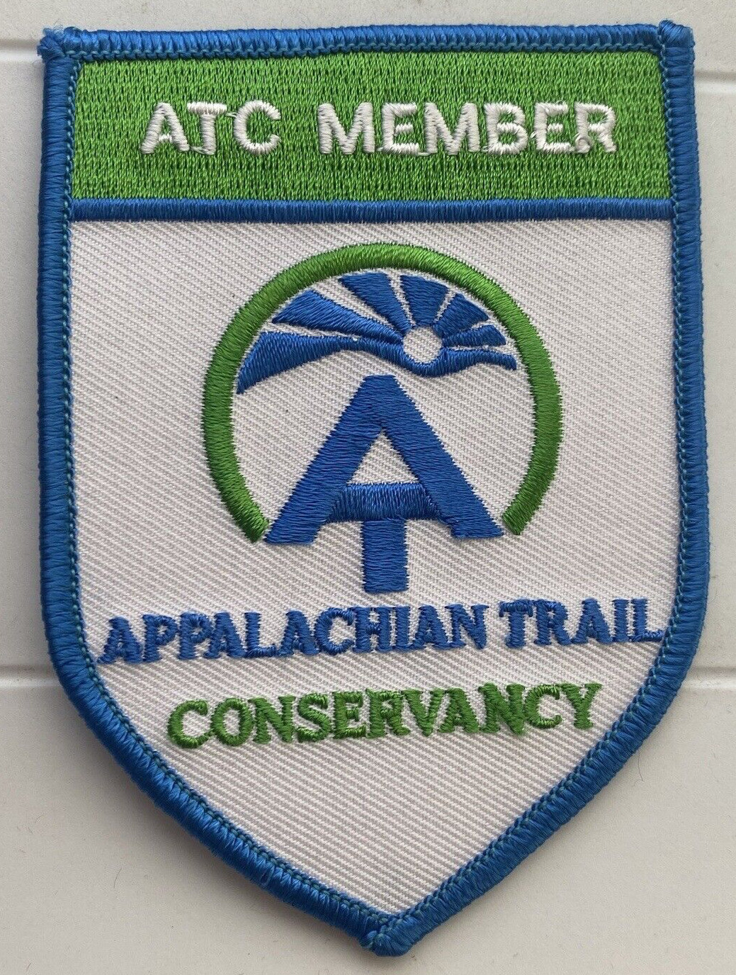 ATC Member Appalachian Trail Conservancy Blue White Green Embroidered Patch
