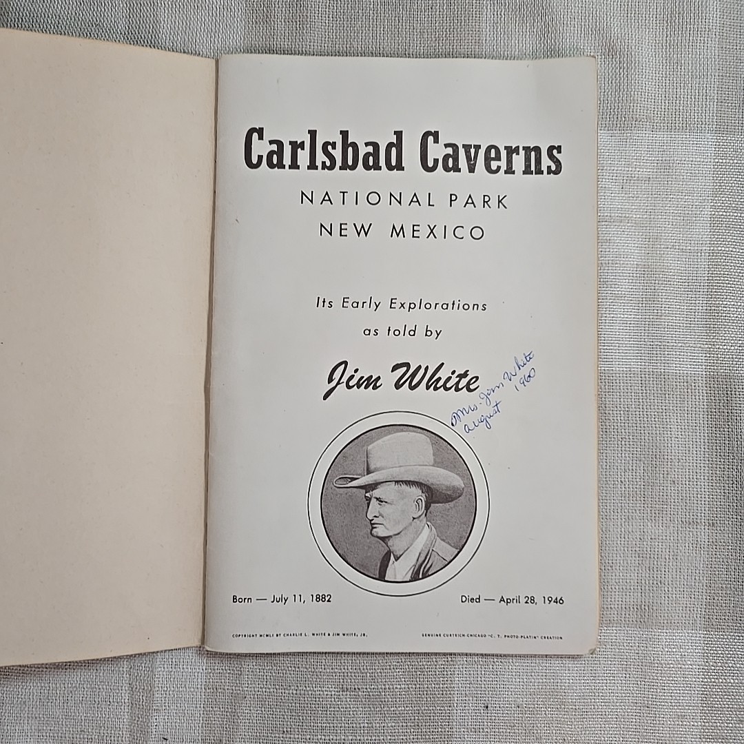 Jim White’s Story of Carlsbad Caverns Vintage Paper Booklet National Park