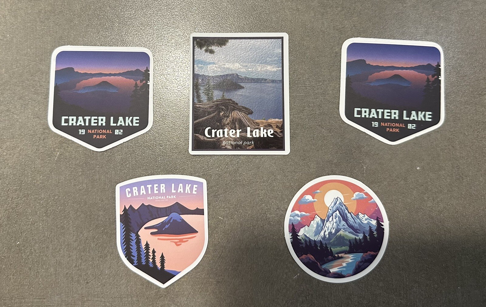 Crater Lake National Park Stickers/Decals Set Of 5