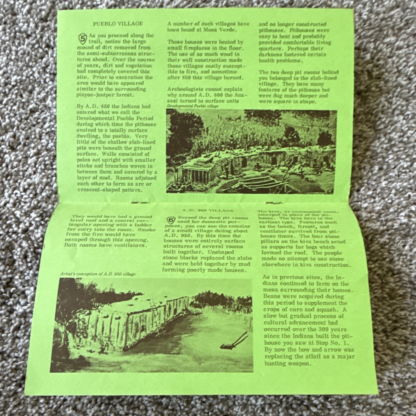 13 Mesa Verde & Rocky Mountain National Parks Fold-Out Maps/Brochures from 1977