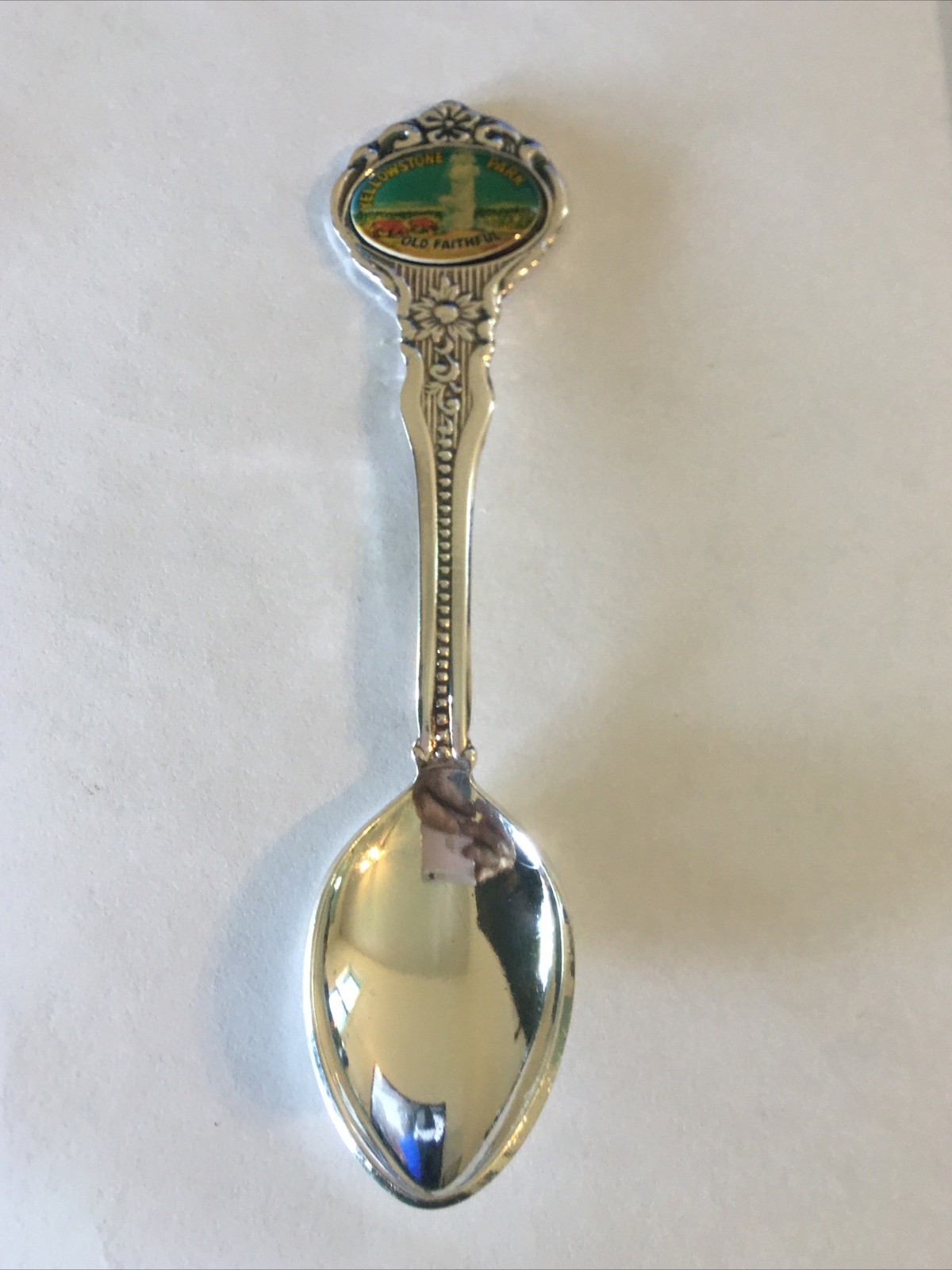 Yellowstone Park Old Faithful Vintage Souvenir Spoon Collectible