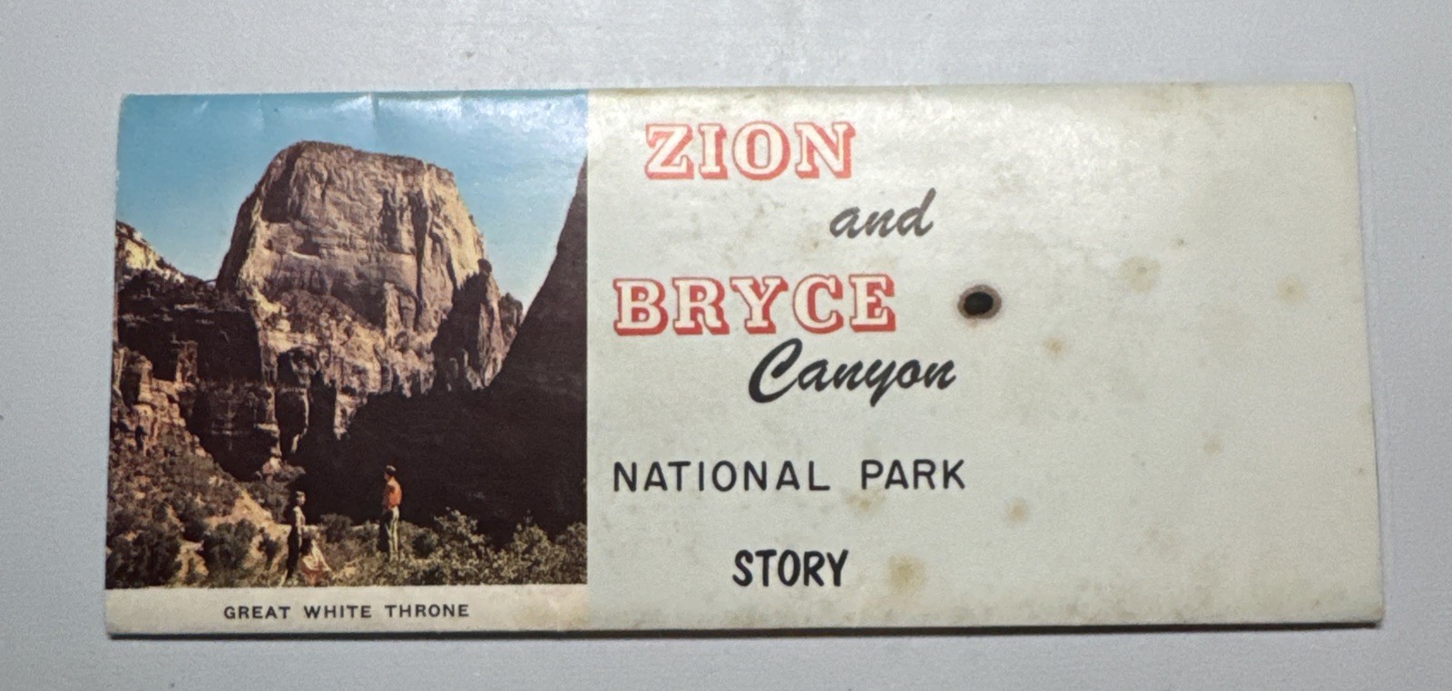 Vintage 1962 Zion & Bryce Canyon National Park Story Folding Info Pamphlet