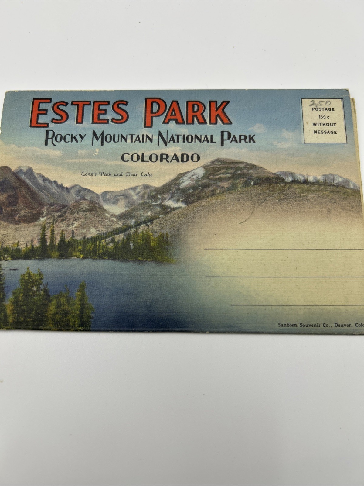 Vintage Estes Park Souvenir Folder Picture Cards National Park Colorado Rocky Mt