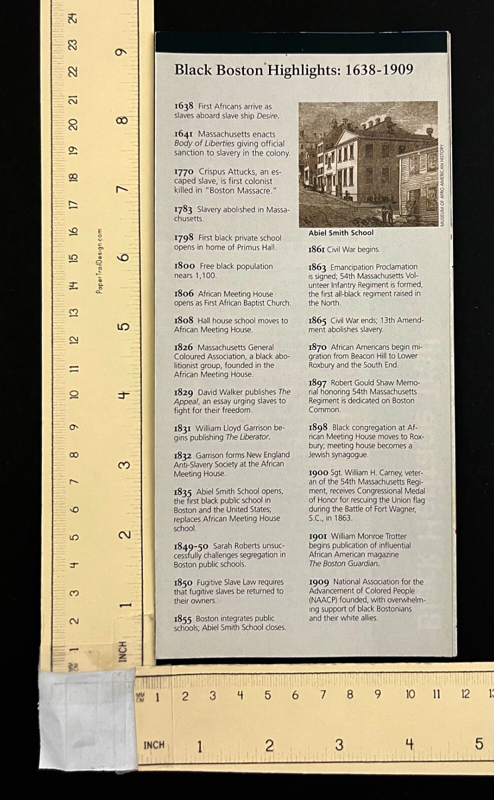 2006 Boston African American Civil Rights History Official Nat’l Site Brochure