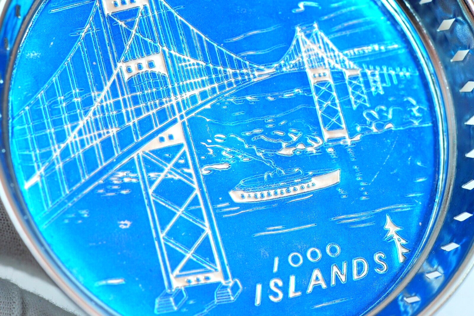 Vintage Mid-Century 1000 Islands NY Bridge Souvenir Drink Coaster Set Unused