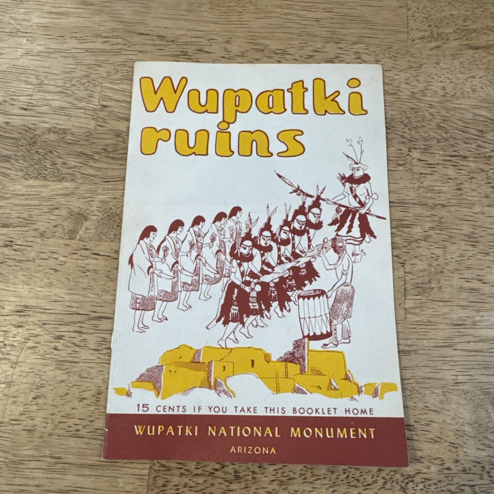 1961 Arizona Wupatki Ruins National Monument Vintage Vacation Guide Booklet
