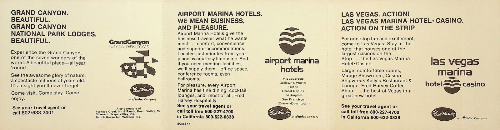 Vintage Fred Harvey Travel Advertising Amfac Company – MM-33
