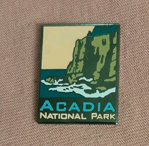 Acadia National Park Otter Cliff Maine Travel Souvenir Lapel Pin
