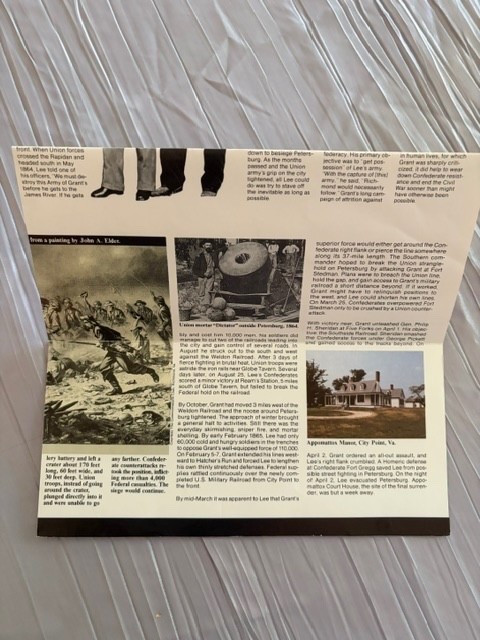 PETERSBURG NATL BATTLEFIELD VIRGINIA NATL PARK SERVICE BROCHURE 1999 4 x 8.30