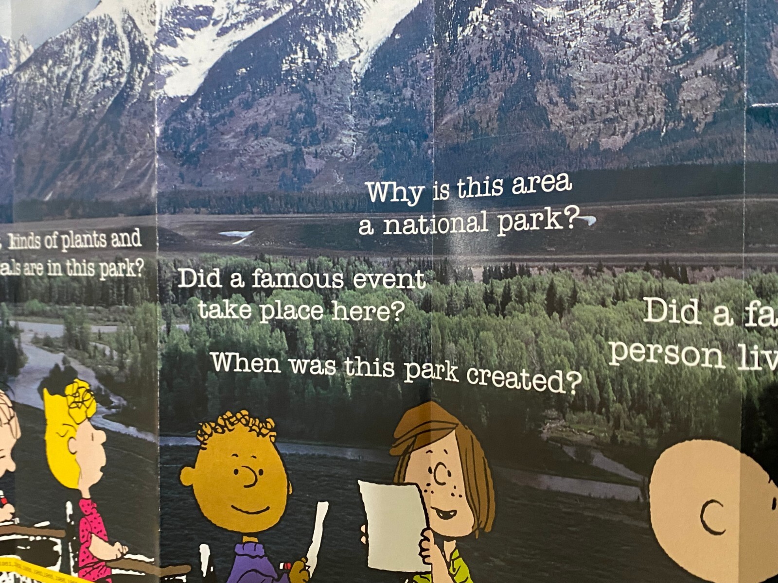 1990s National Park Foundation Snoopy Presents Parks As Classrooms Poster