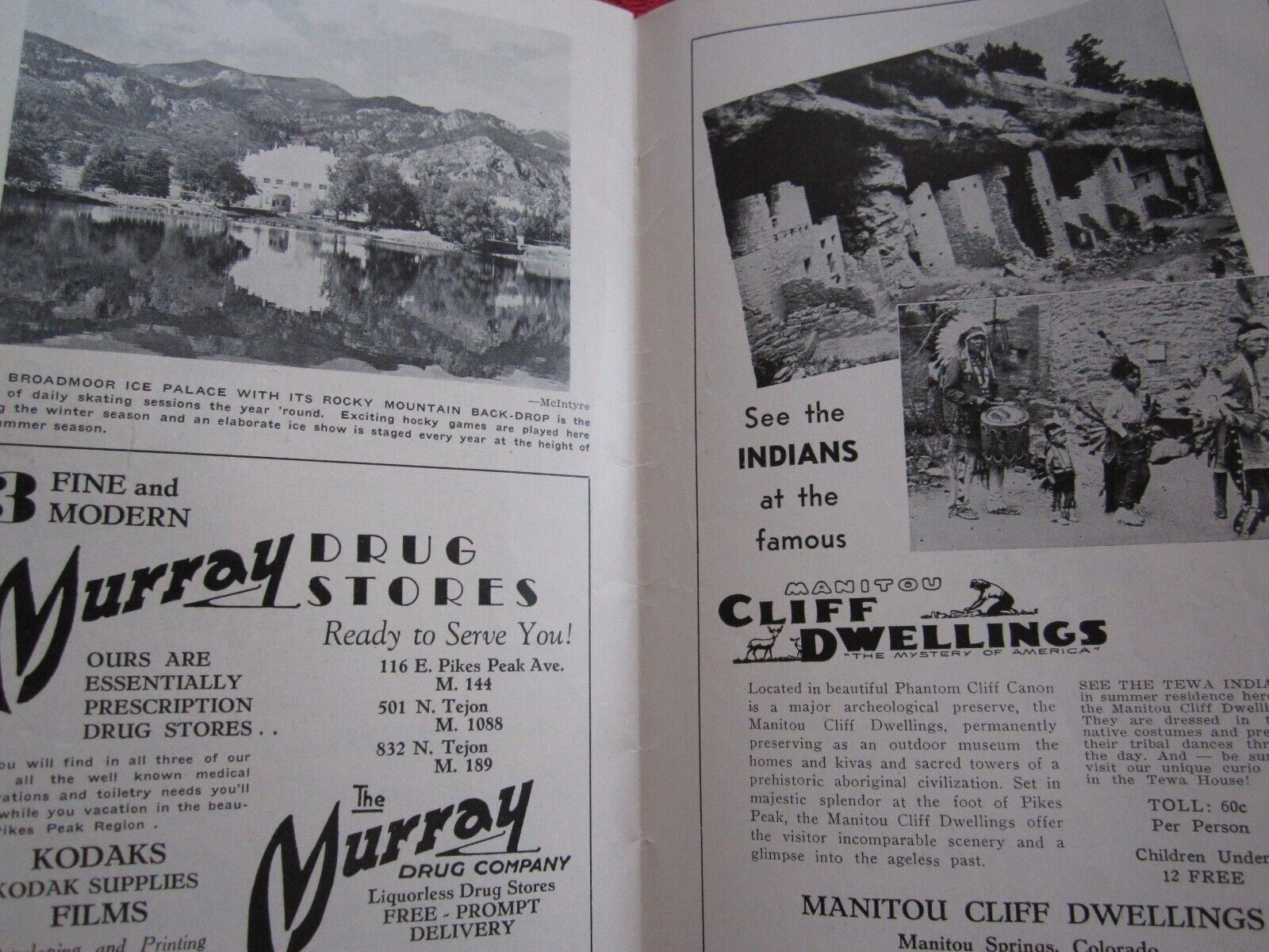 1951 PIKES PEAK OR BUST MANITOU CO, LOCAL AREA 36pg INFO, ADVERTISING BOOKLET