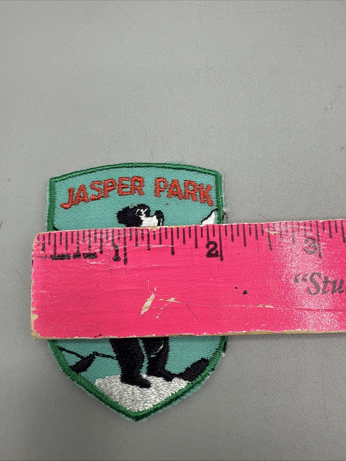 Rare 1956 Patch Jasper Park, Canada- Canadian Souvenir Emblem Jasper the Bear