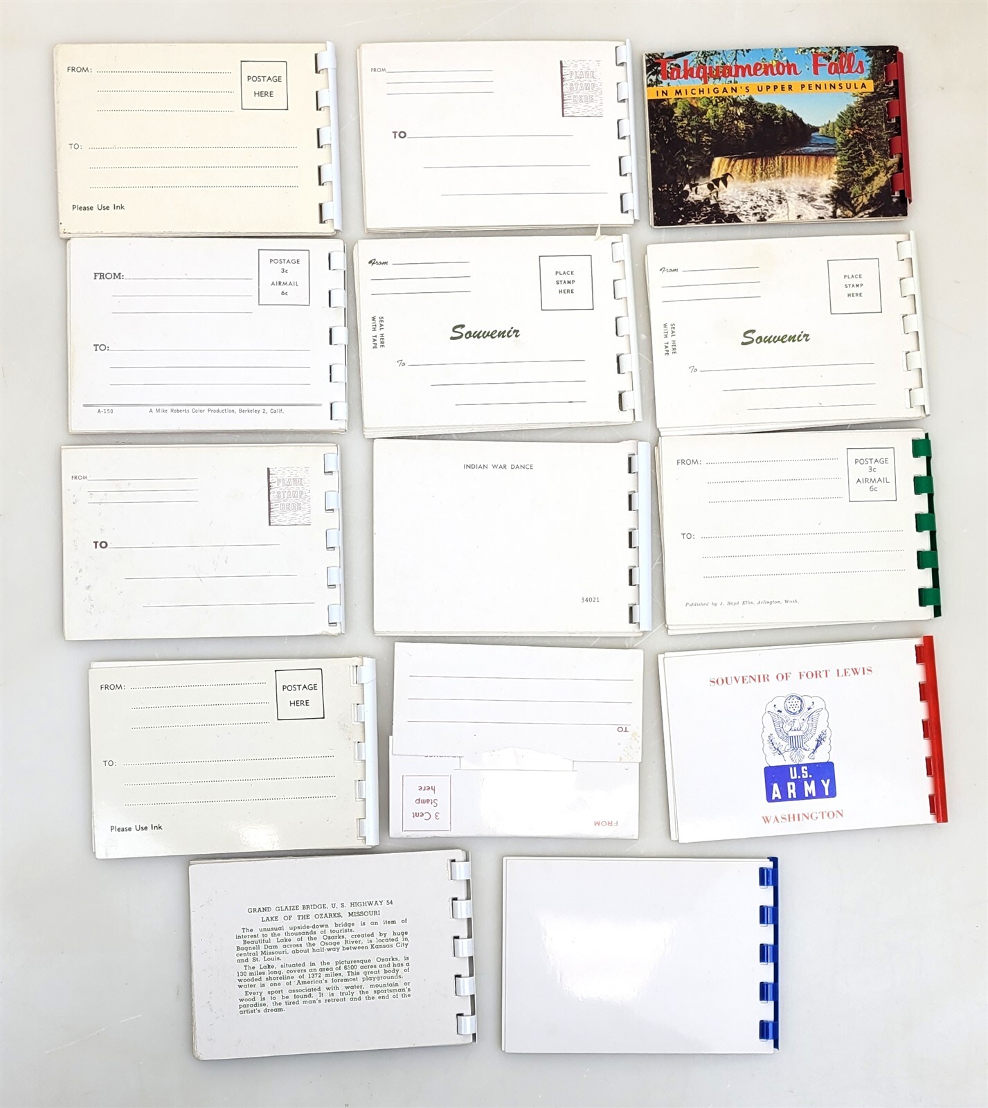 14 – 1960’s National Parks Souvenir State Photo Booklets 2-3/4″ x 4″ ~ T376