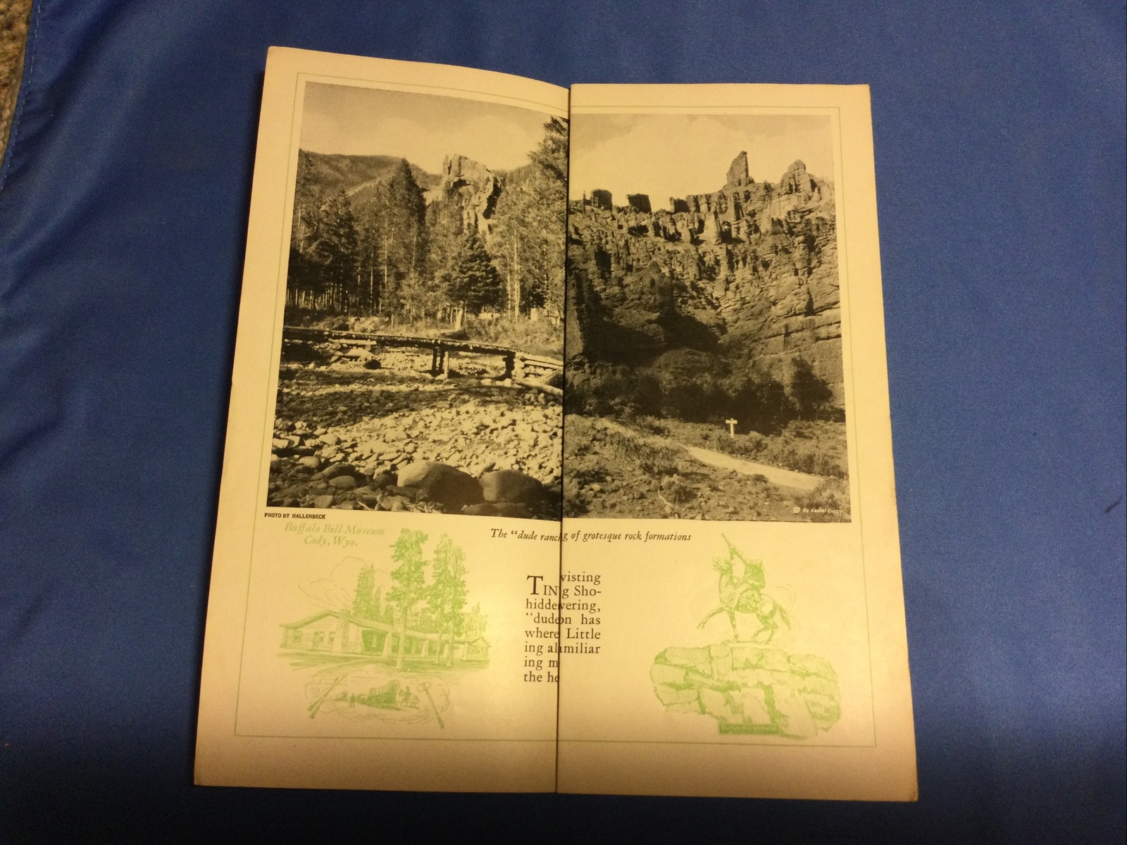 1927 BURLINGTON ROUTE RAILROAD TRAVEL TOUR BROCHURE THE CODY ROAD TO YELLOWSTONE