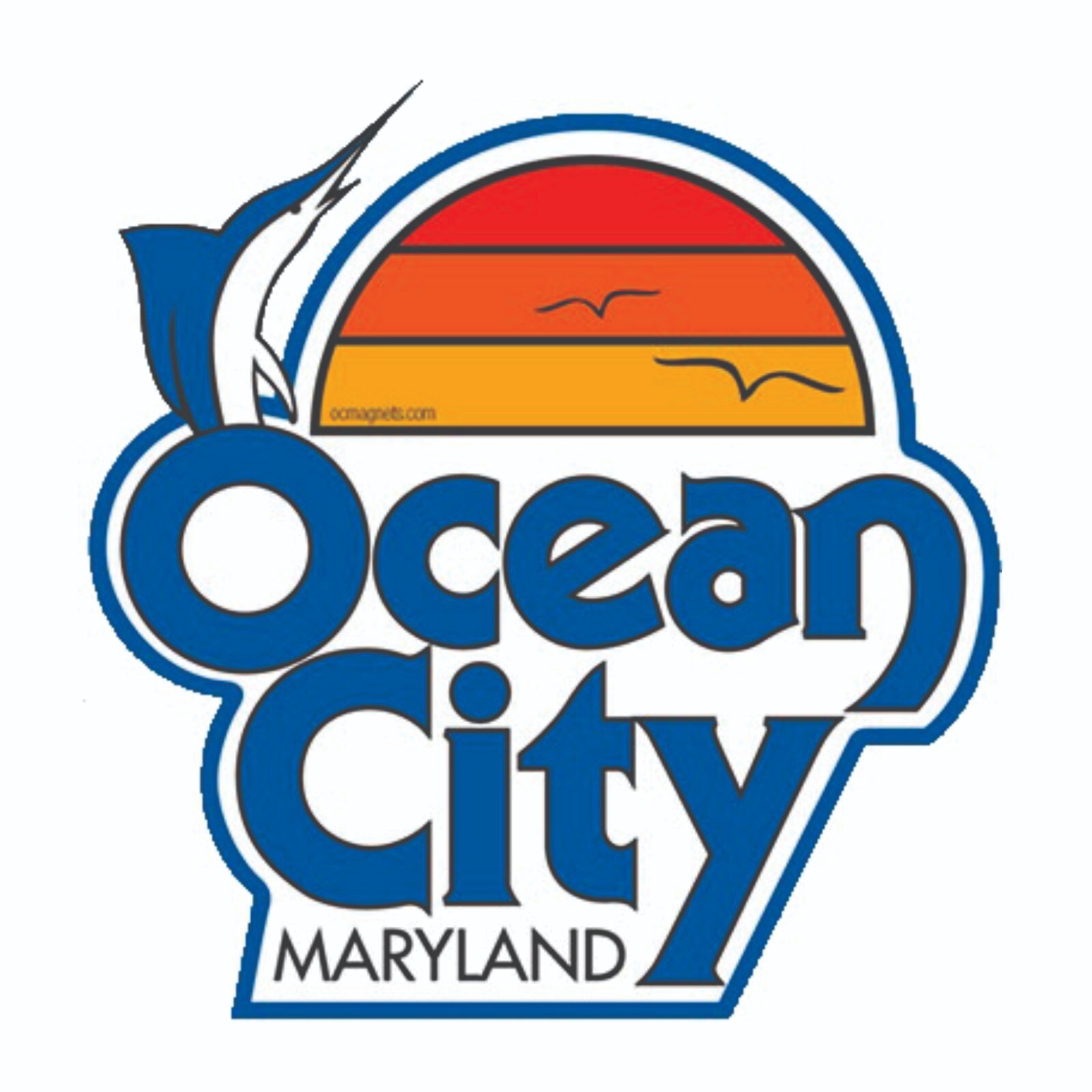 Ocean City Maryland Sticker Decal Bumper Sticker