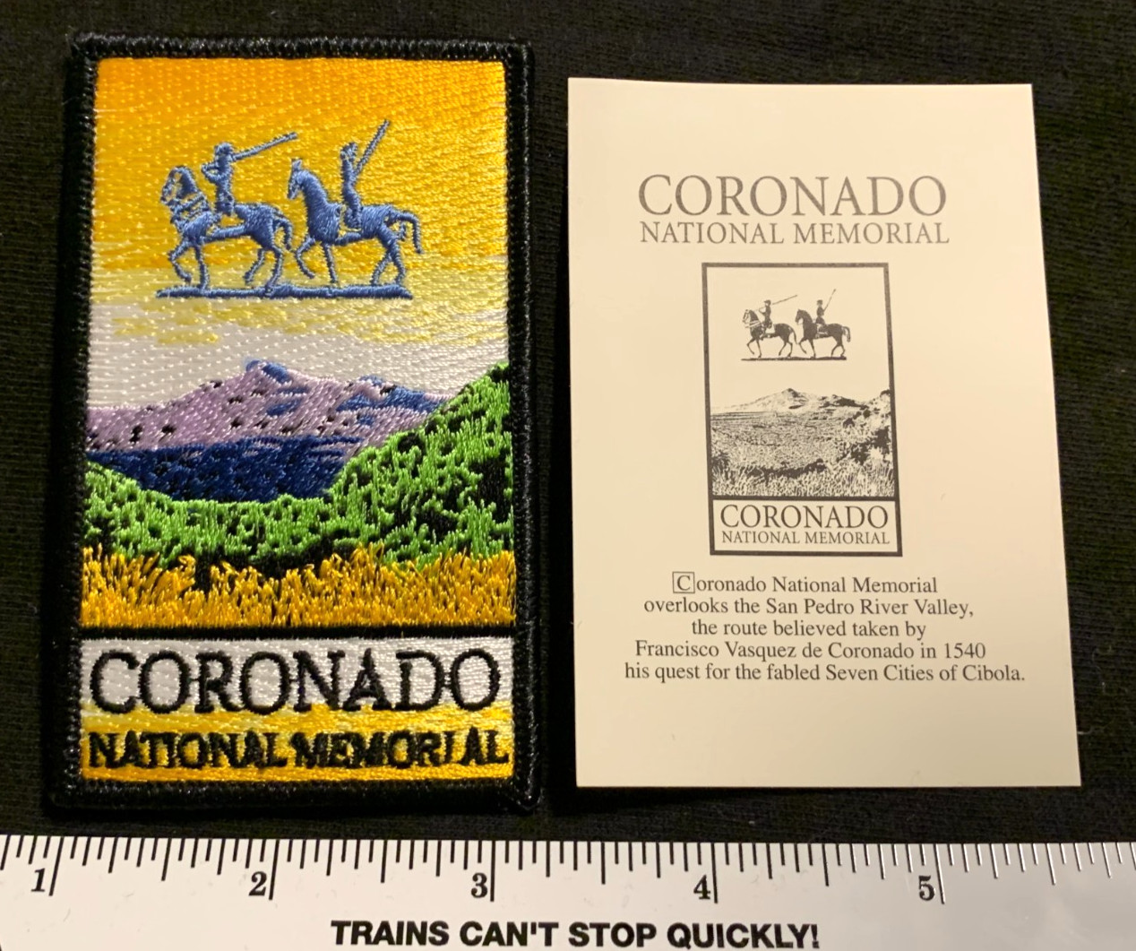 CORONADO NATIONAL MEMORIAL with Conquistadors on Horse Embroidered Sew-On Patch