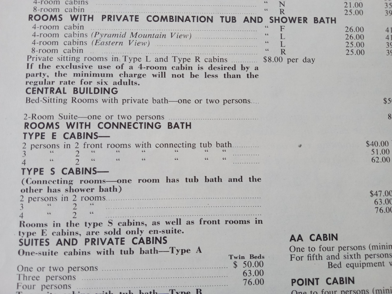 JASPER PARK LODGE Alberta 1959 Rates Information Book Canadian National Railways
