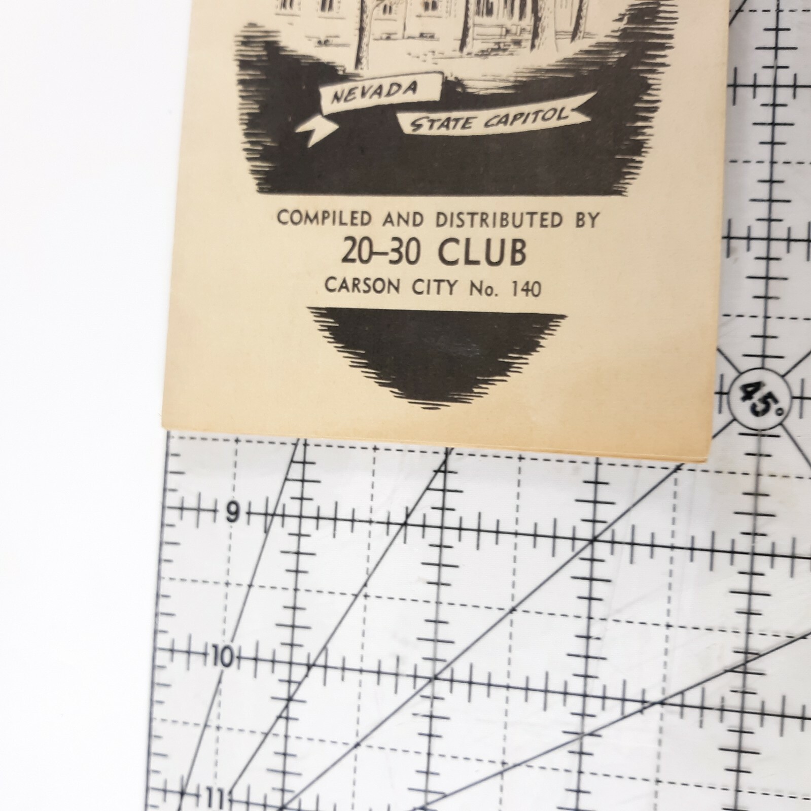Tourist Guide Carson City Nevada Brochure Map Vintage Map