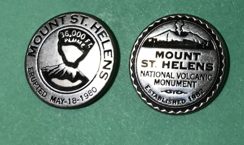 Mount St Helens National Volcanic Monument 36,000 Ft Plume Token