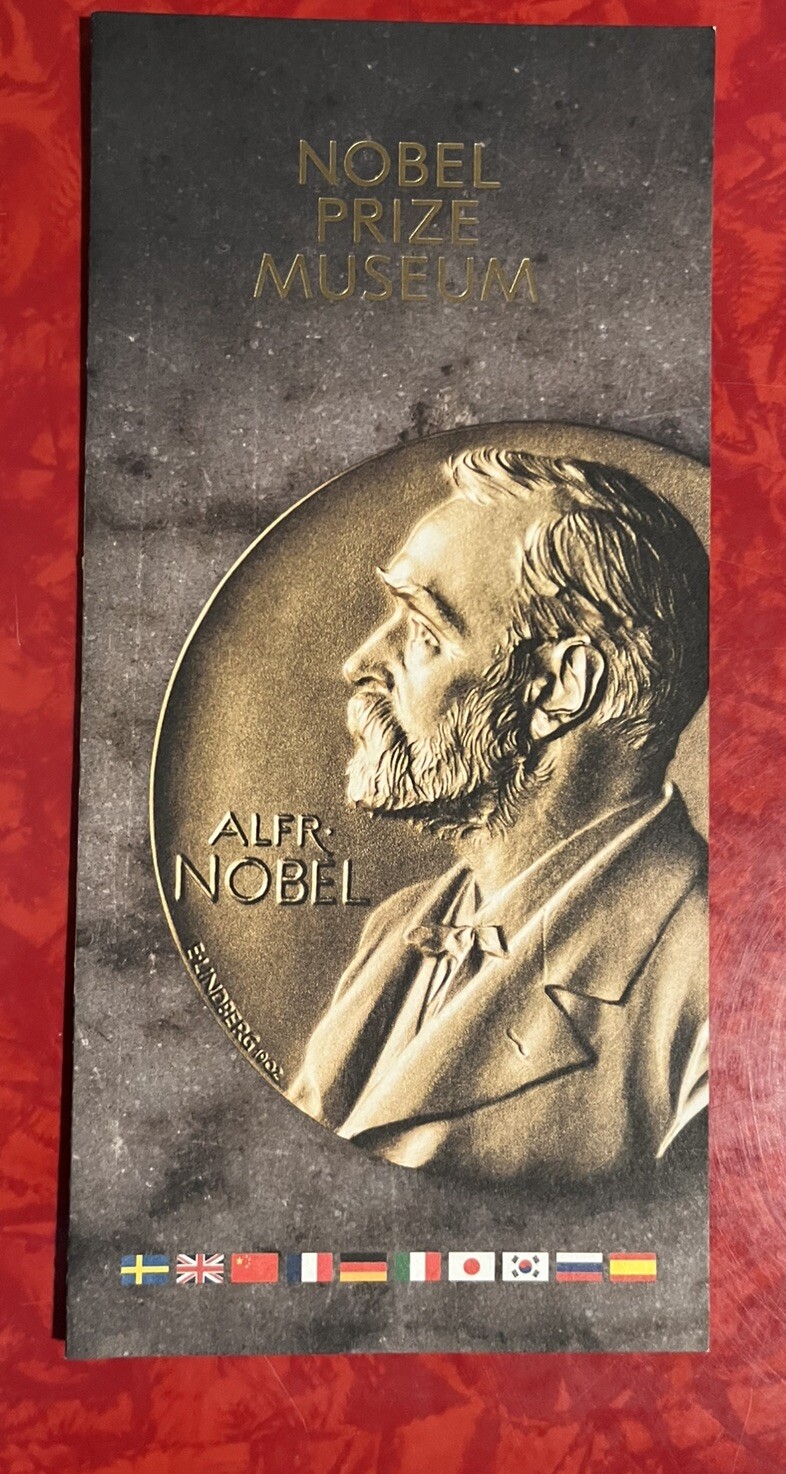 NOBEL PRIZE MUSEUM STOCKHOLM SWEDEN BROCHURE in English