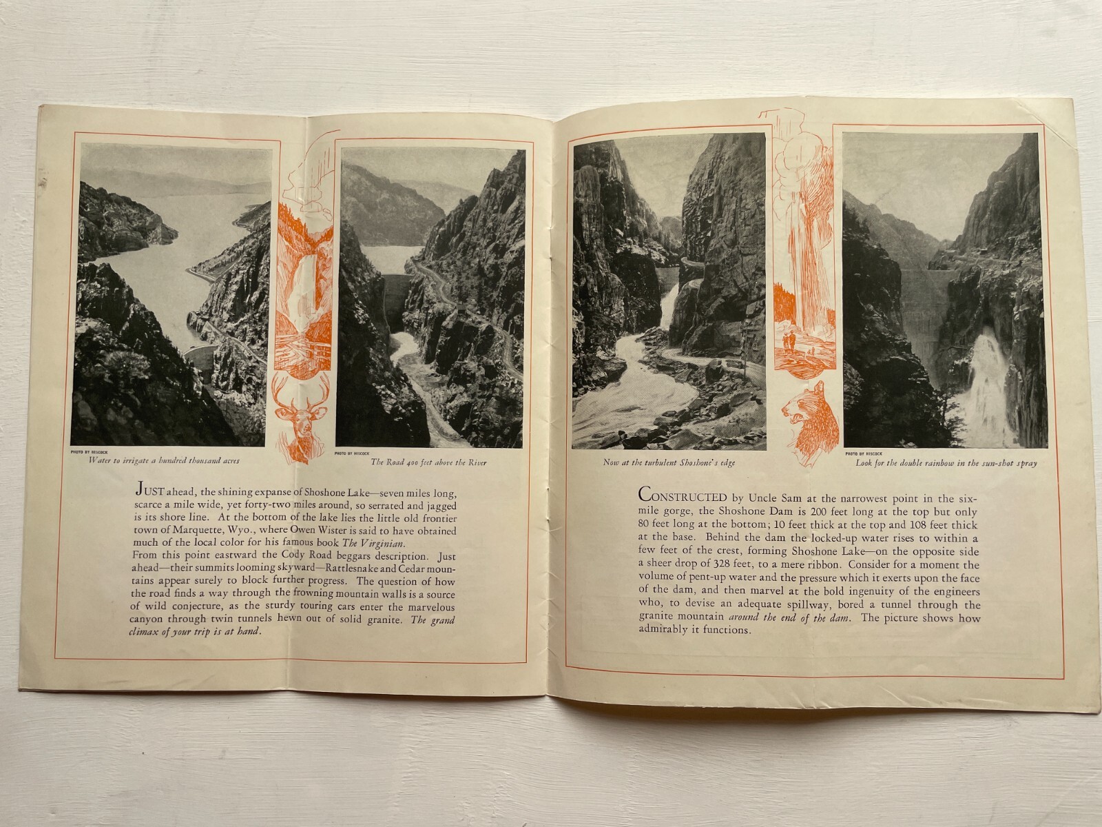 1928 Travel Brochure for the Cody Road in Yellowstone National Park