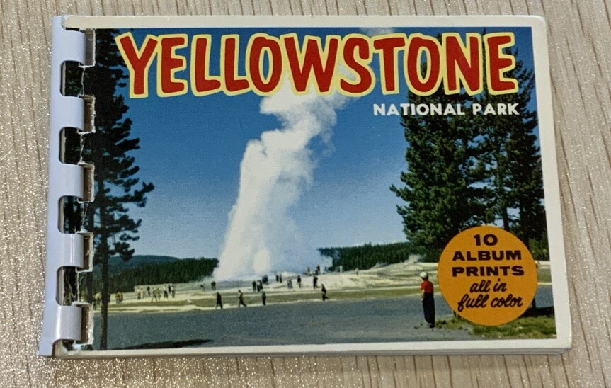 Vintage 1970’s Yellowstone National Park 10 Album Print Mini Book -All In Color