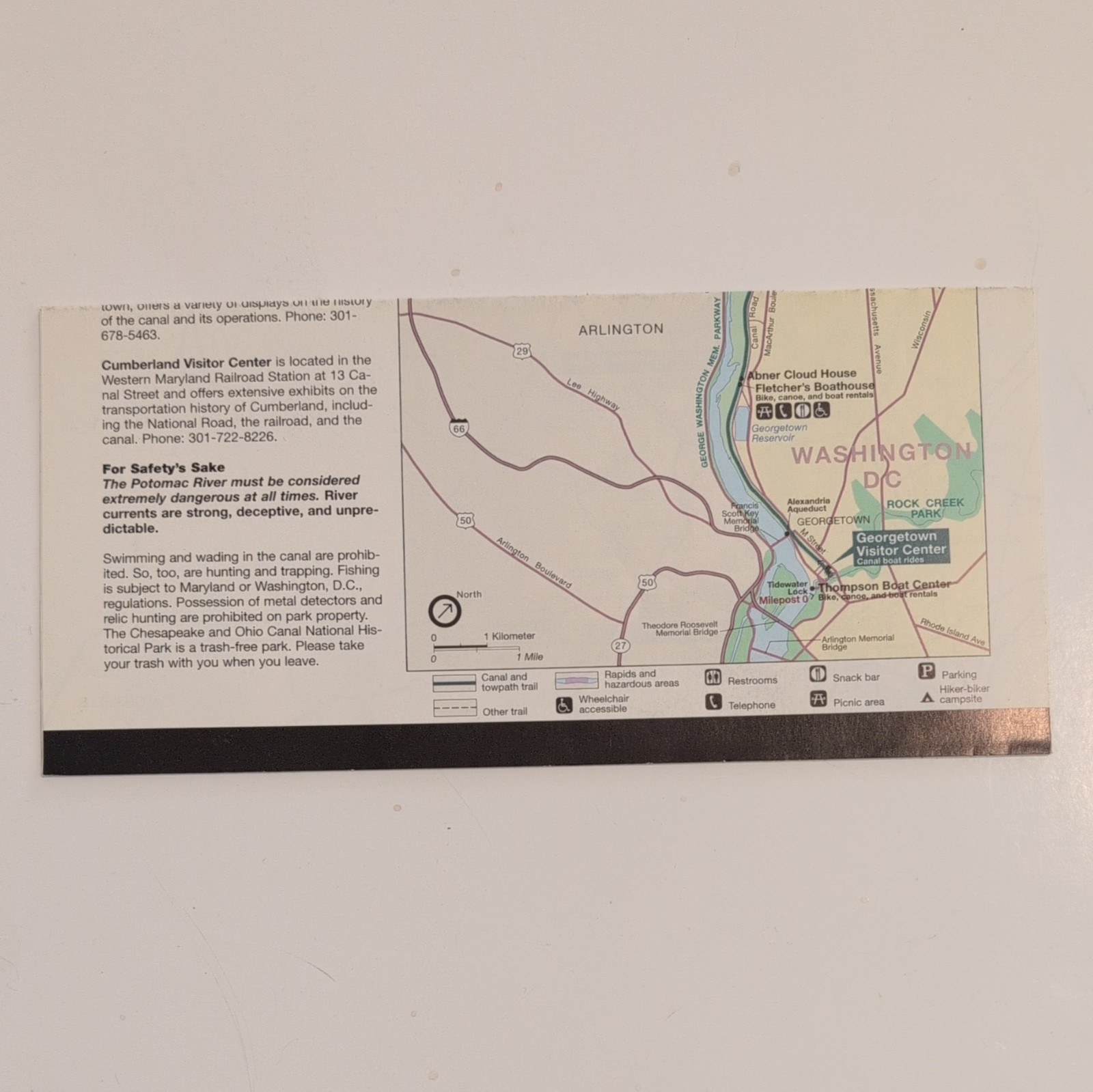 Chesapeake & Ohio Canal National Park Service NPS Unigrid GPO 2000 Reprint 2000