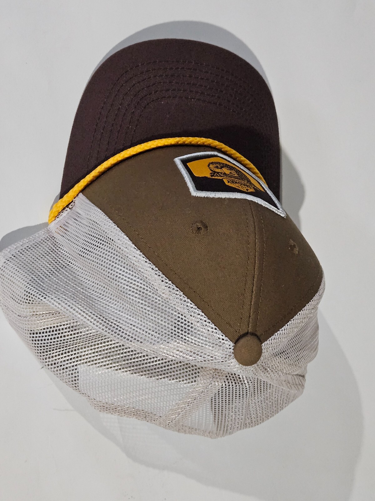 Smokey Bear Logo Face Brown/Yellow Forest Fire Prevention Trucker Hat Official