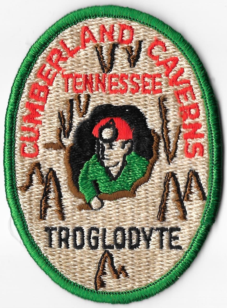 Cumberland Caverns Tennessee Trog. Patch Came w/ Boy Scouts of America BSA Items