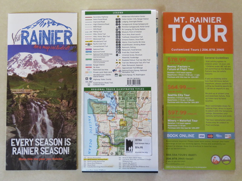 Mount RAINIER ~ NATIONAL GEOGRAPHIC Map WASHINGTON Trails Illustrated + Tours