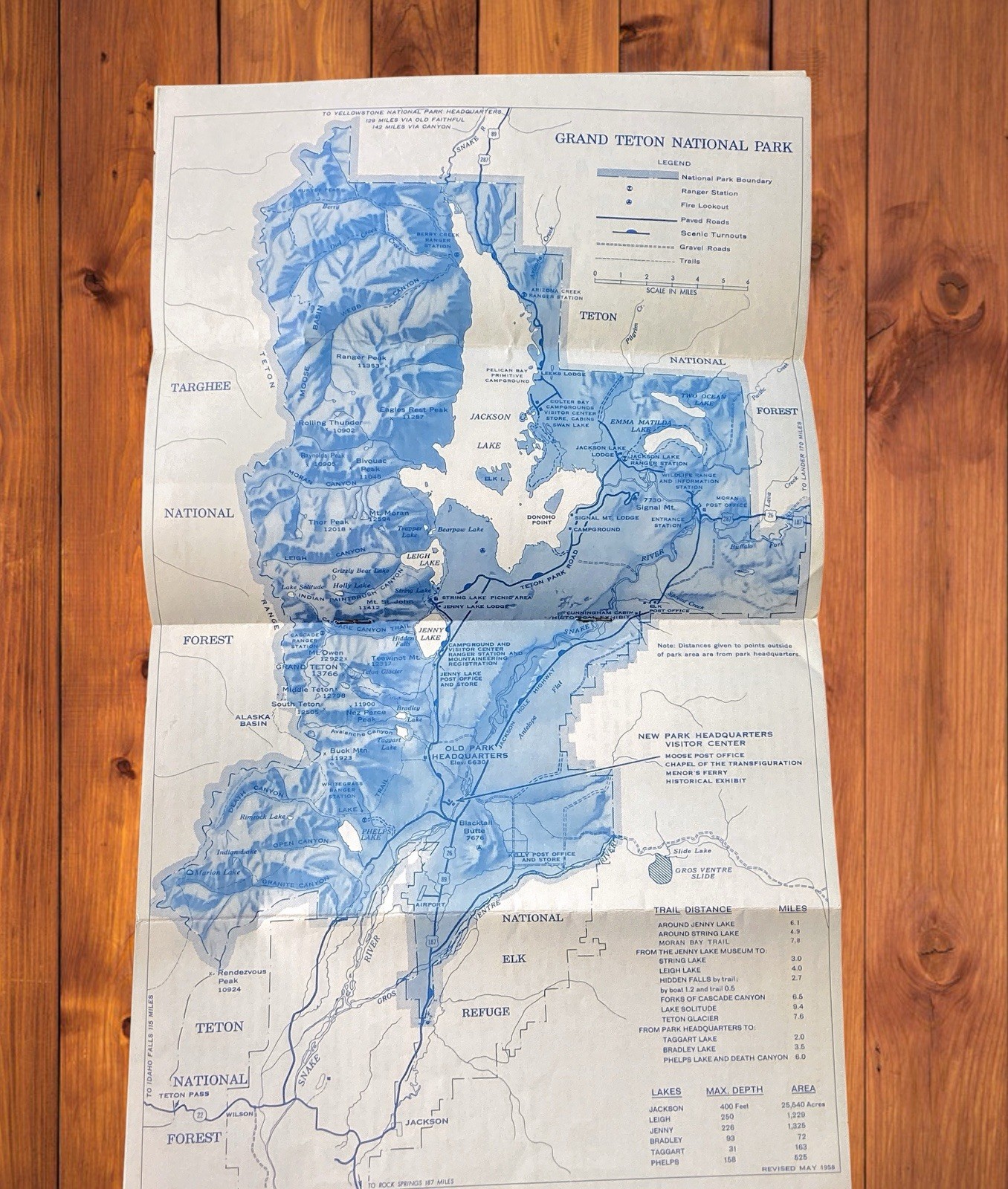 Grand Teton National Park Wyoming Brochure with Map 1958 US Dept of the Interior