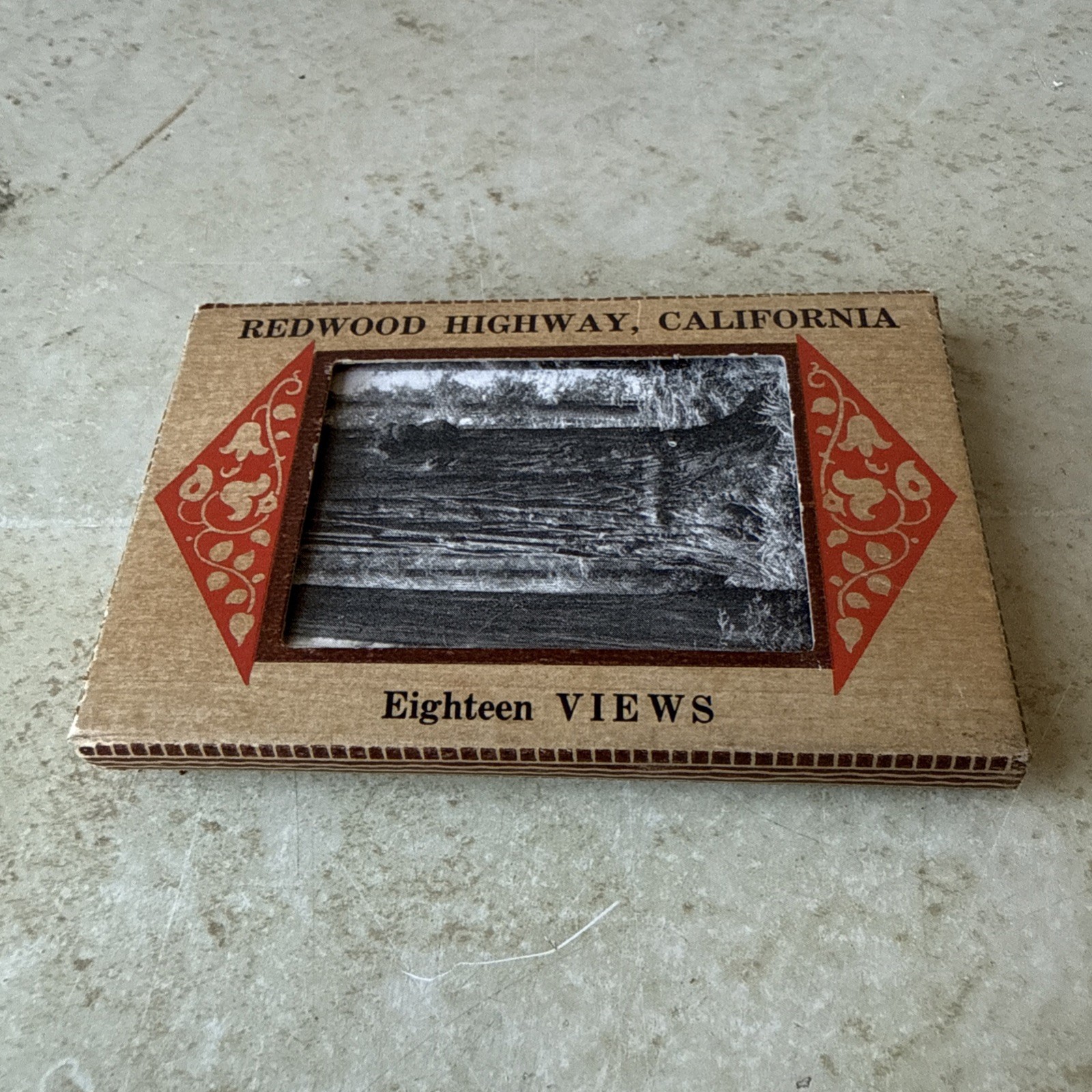Souvenir Views Vtg picture 18 Mini Redwood Hwy CA