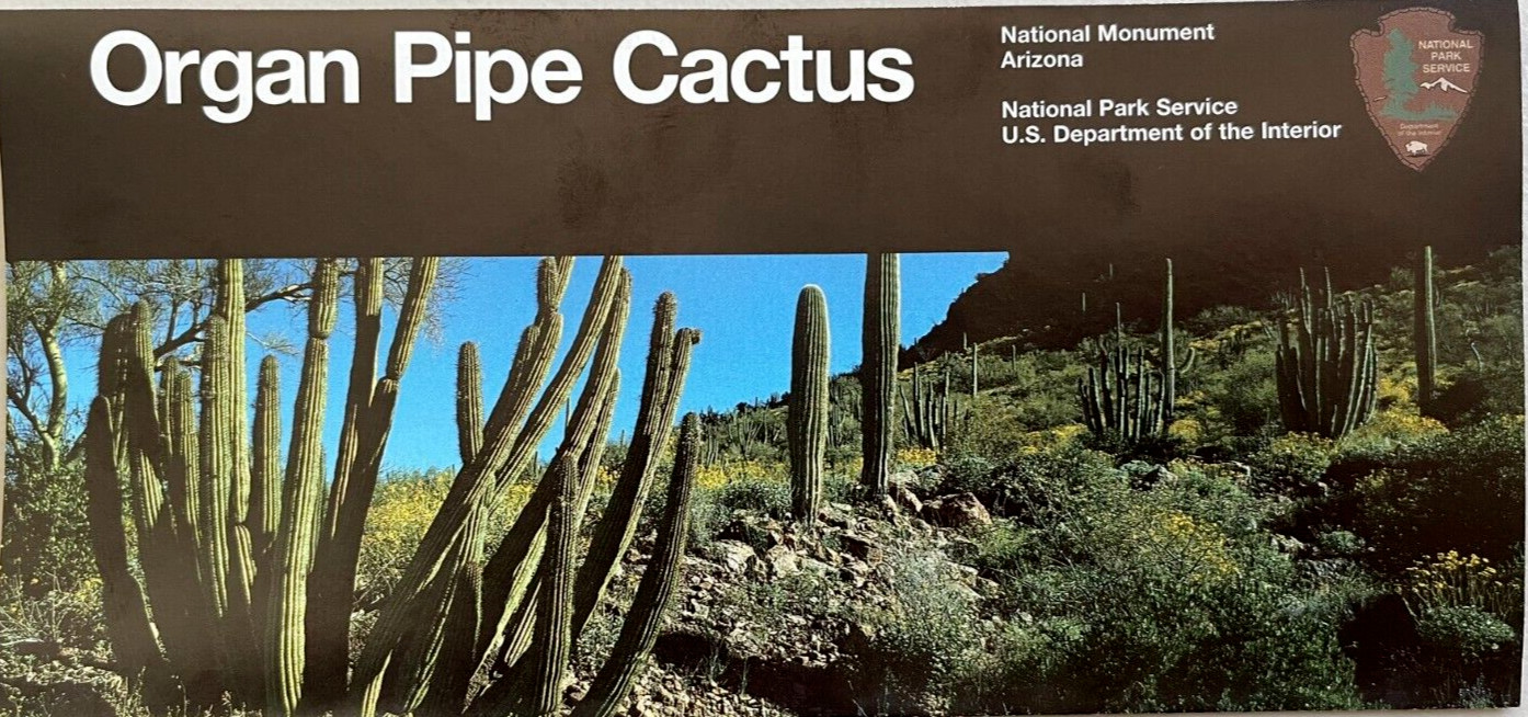 Vintage 2001 ORGAN PIPE CACTUS NM NATIONAL PARK SERVICE UNIGRID BROCHURE/MAP