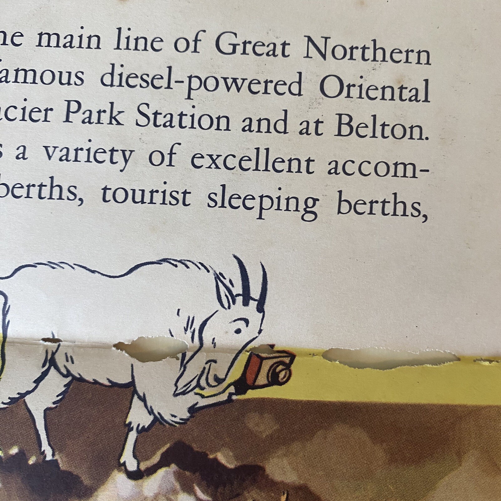 Glacier National Park Vintage Brochure Great Northern Railway Oriental Limited