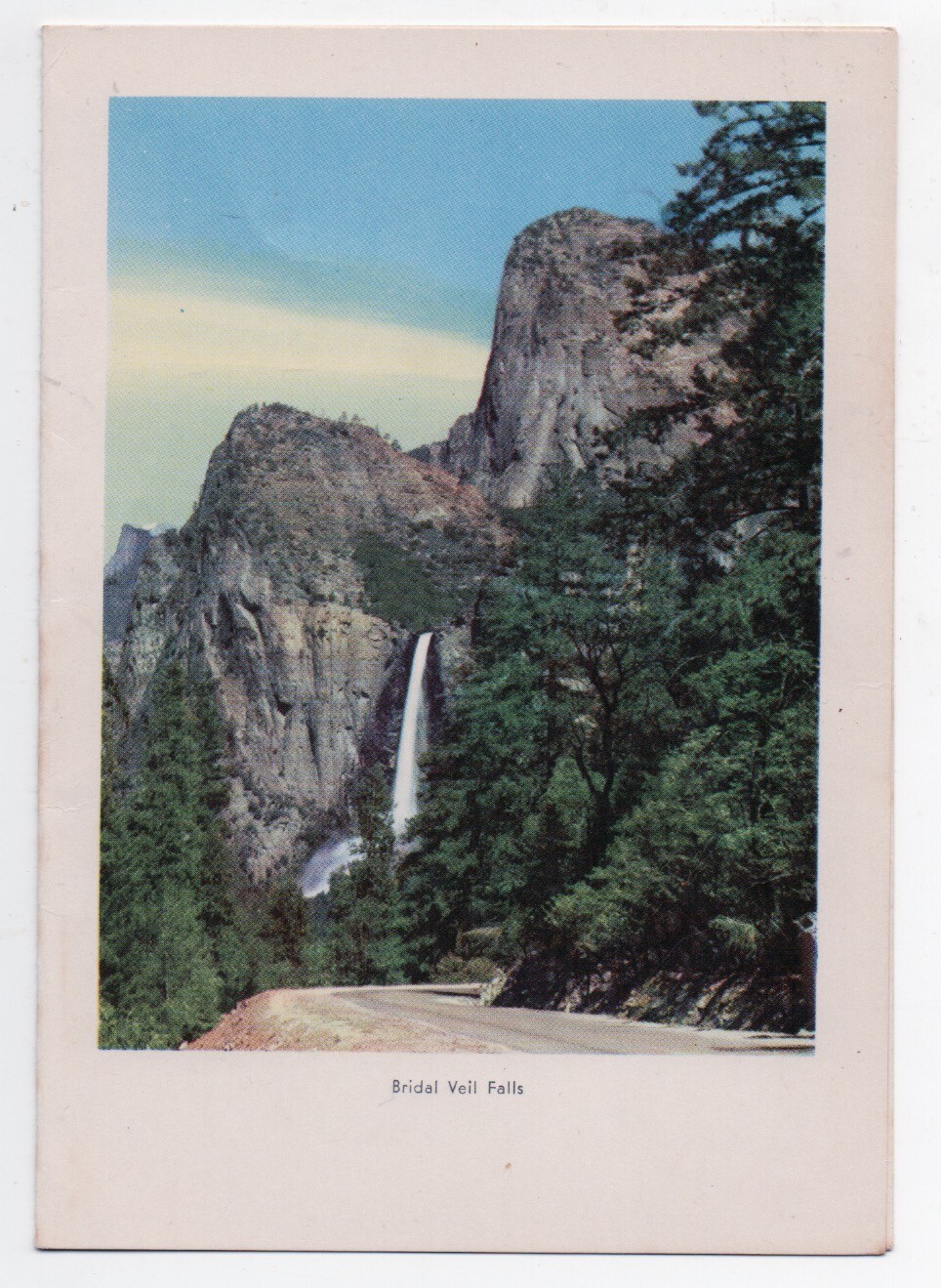 1948 Camp Curry Yosemite National Park Dinner Menu showing Bridal Veil Falls