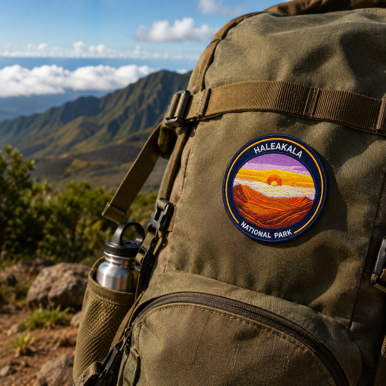 Haleakala Hawaii Volcanoes National Park Patch 3” Iron On Embroidered