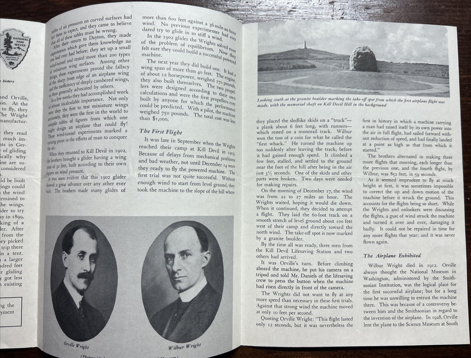 1955 Wright Brothers National Memorial Brochure Pamphlet North Carolina OBX