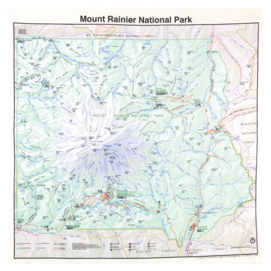 Washington National Park Bandana 3-Pack Bundle Olympic Mt Rainier North Cascades