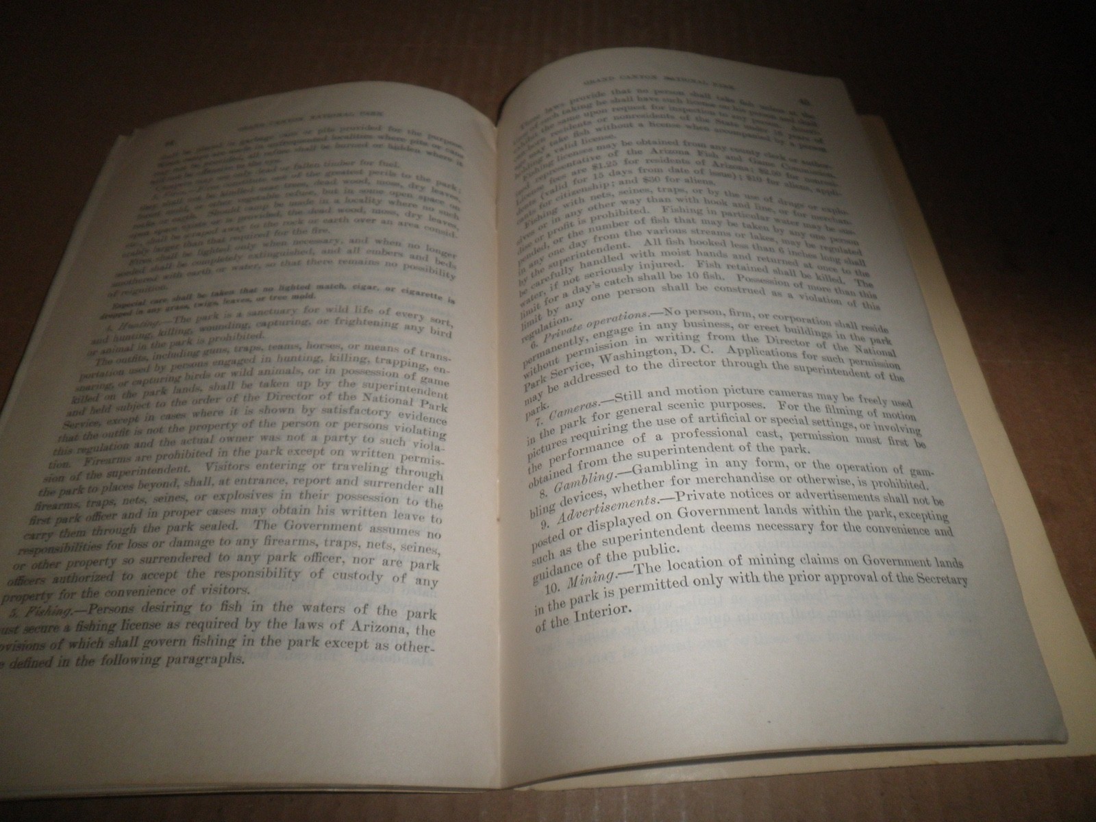 Old Original 1931 Grand Canyon National Park 73 page Visitors Guide