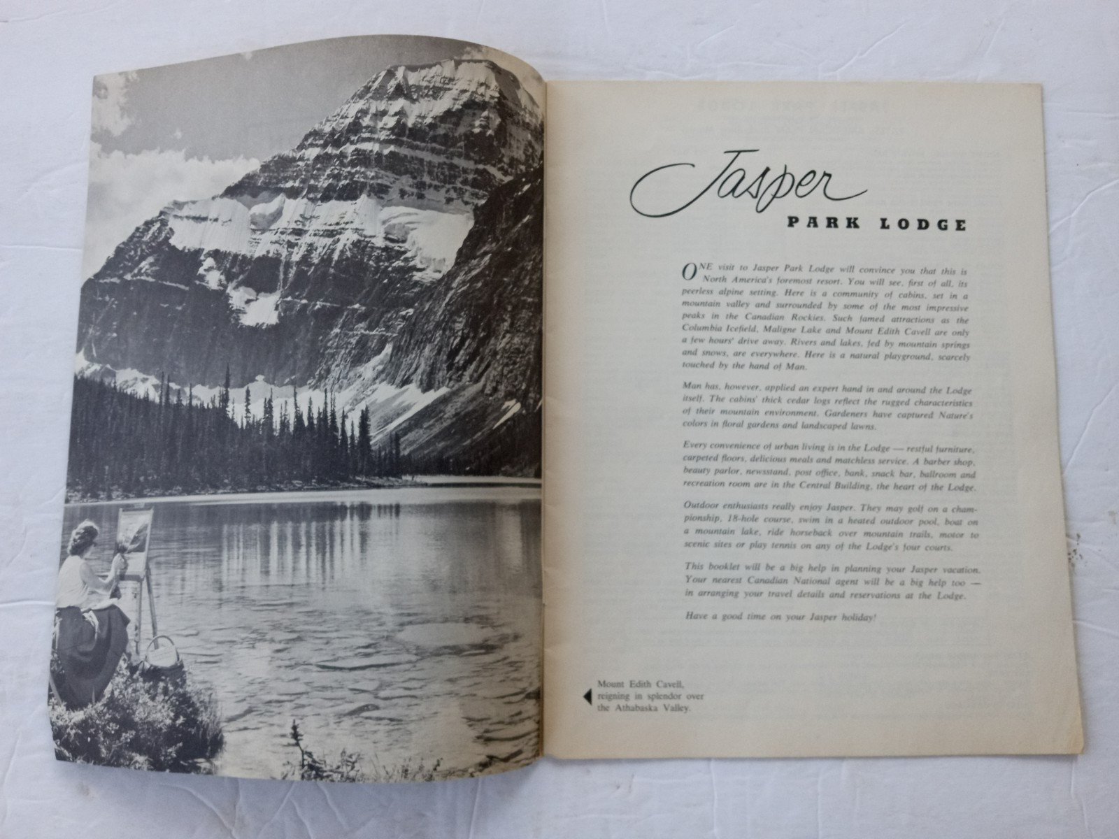 JASPER PARK LODGE Alberta 1959 Rates Information Book Canadian National Railways