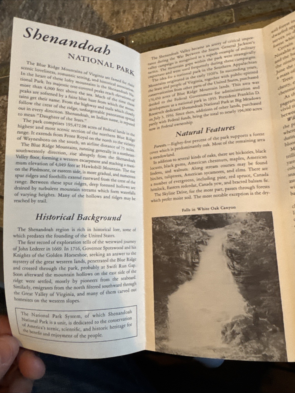 Vintage 1957 Shenandoah National Park Virginia Travel Motorists Guide Map