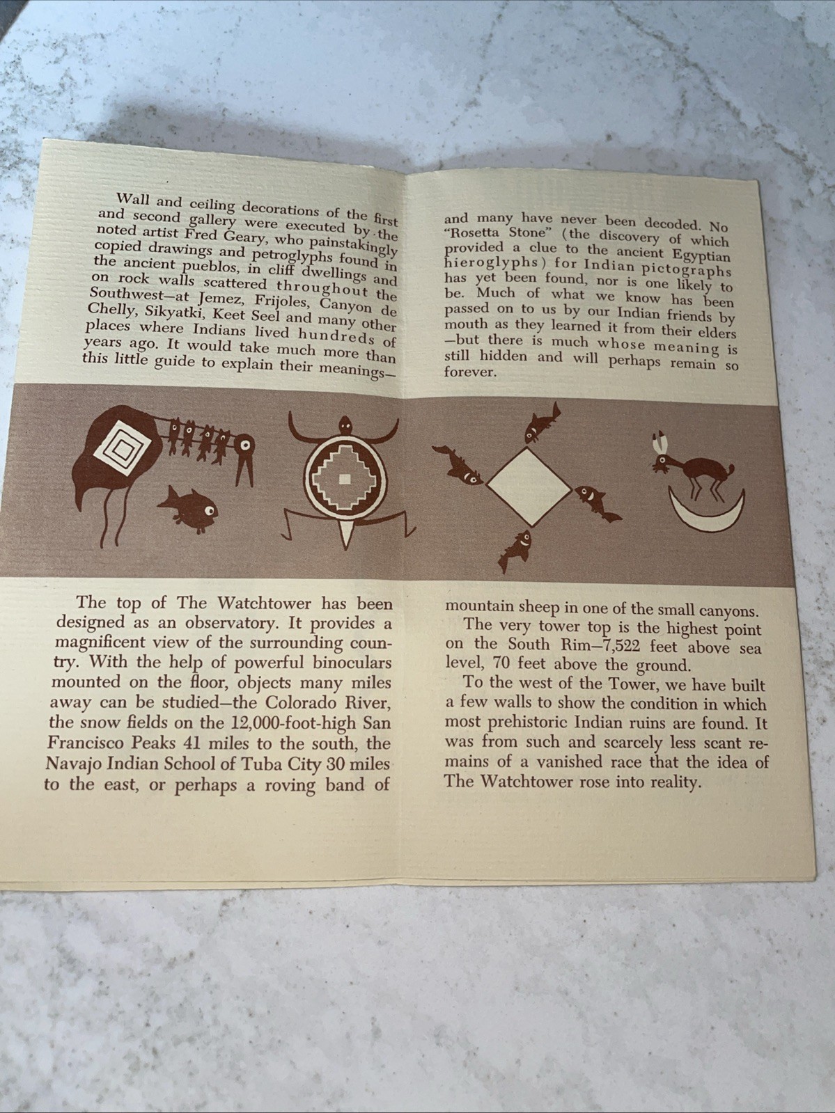 Vintage 1959 The Grand Canyon National Park Brochure Arizona -Watch Tower