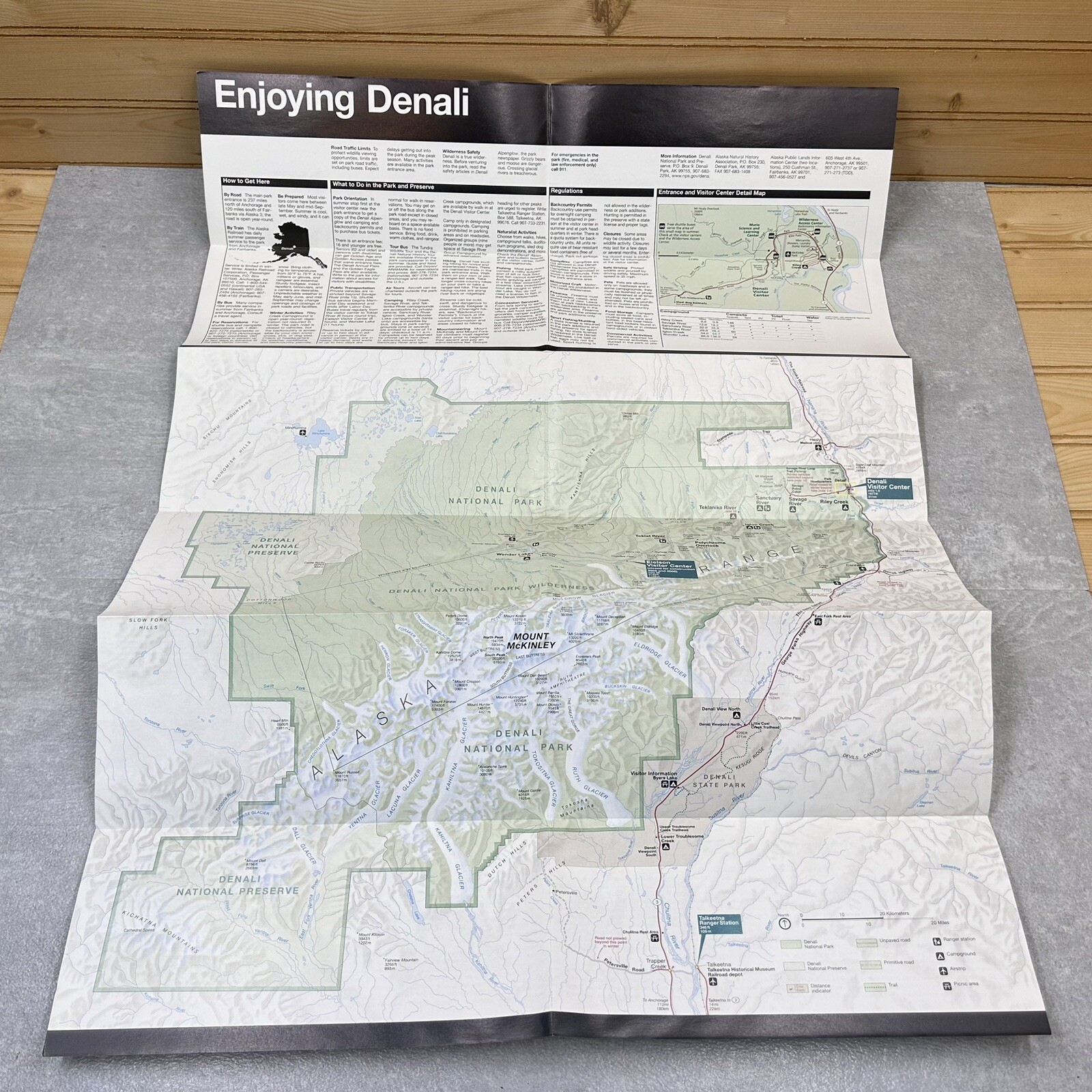 1996 Denali National Park & Preserve Alaska US Dept of the Interior Unigrid Map