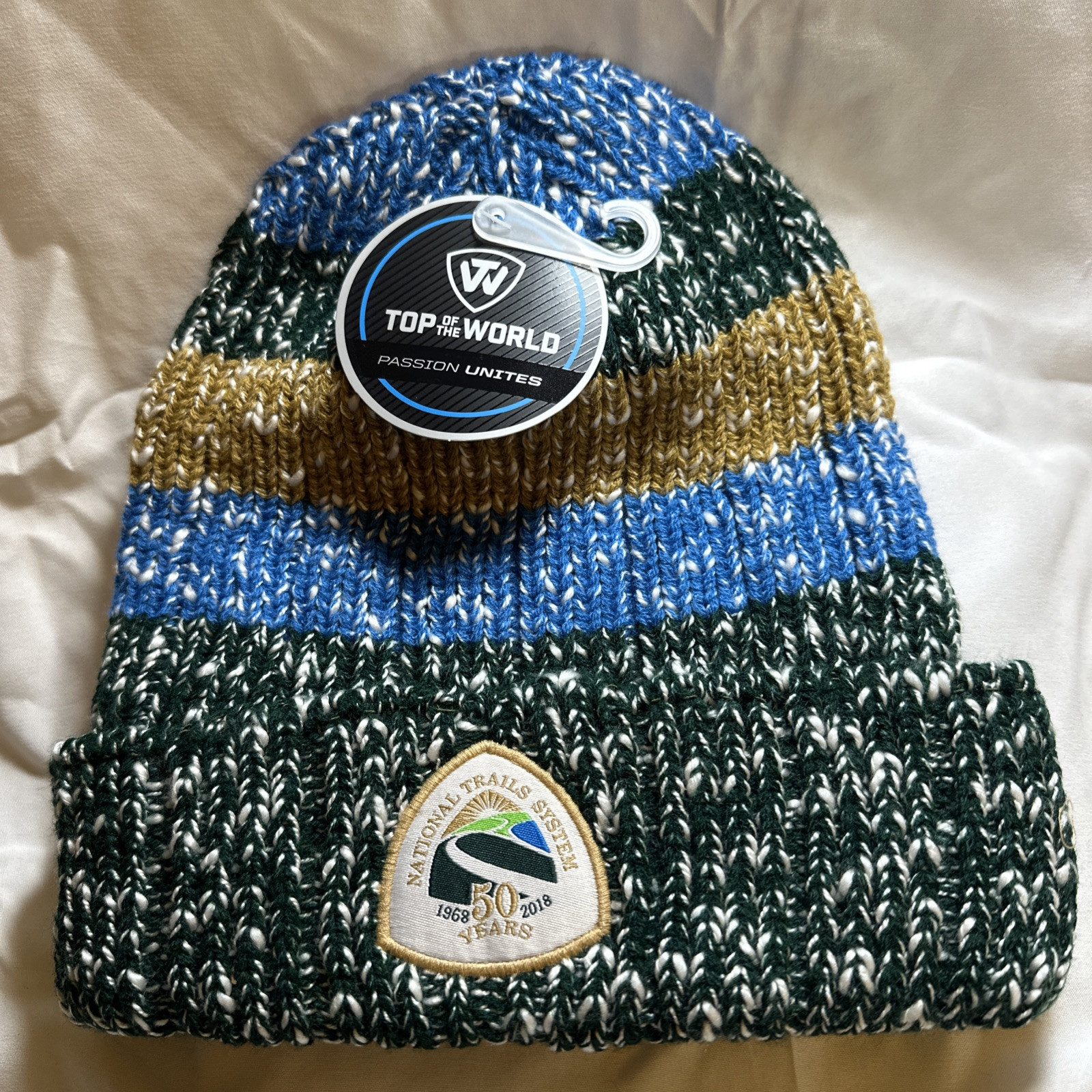 Top of the World National Trails System 50 Years Cuffed Knit Hat New w Tag
