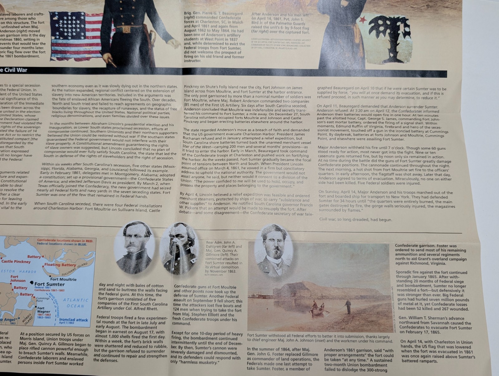 Fort Sumter National Historical Park South Carolina Civil War NPS Brochure Map