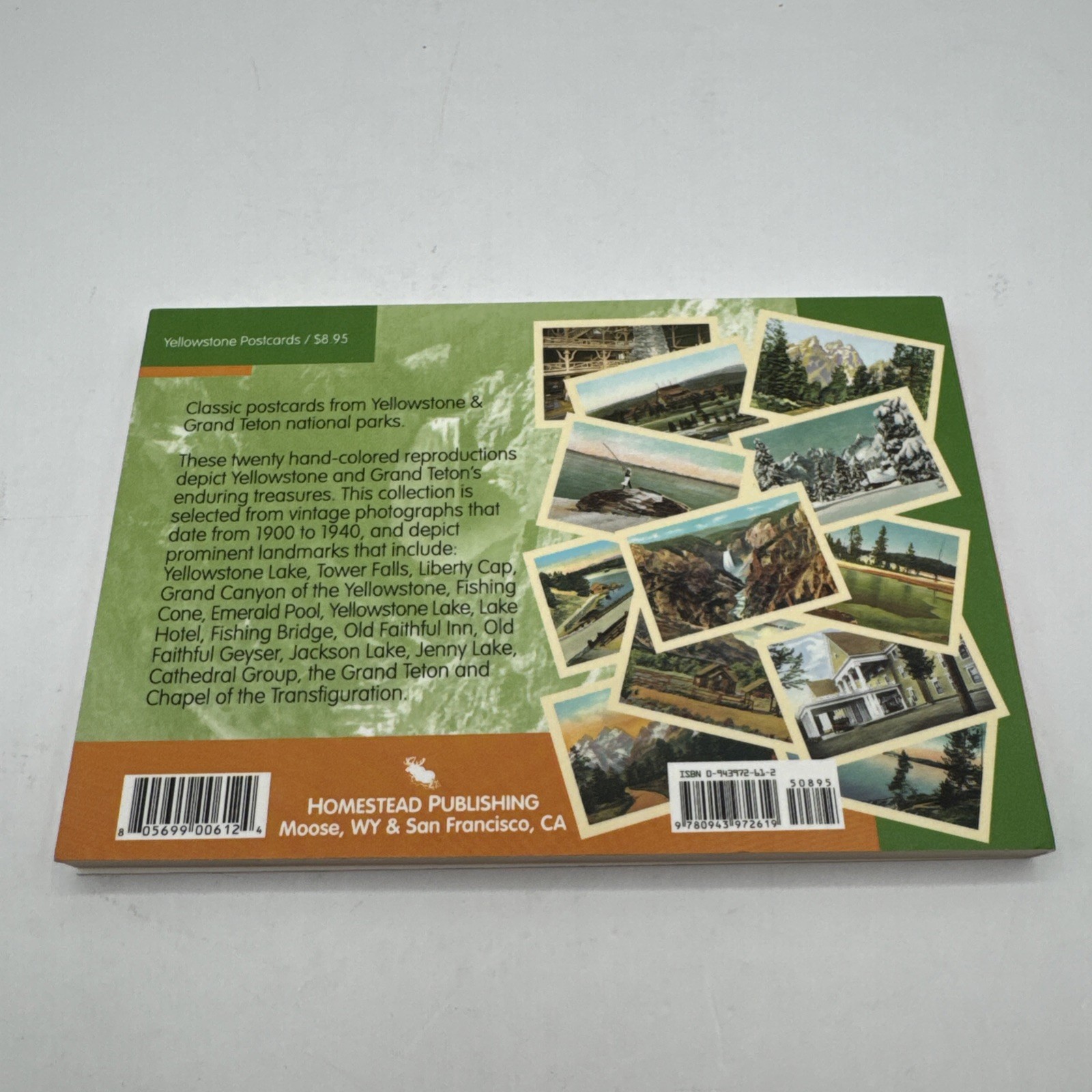 Lot of Vintage Yellowstone National Park Guide Book Map 20 Postcards