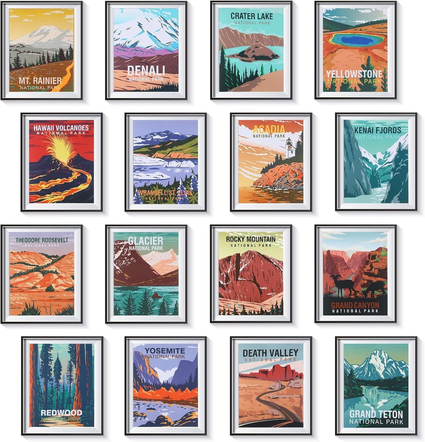 Vintage Landscape Posters – 16 Abstractive Art Prints for Home Design