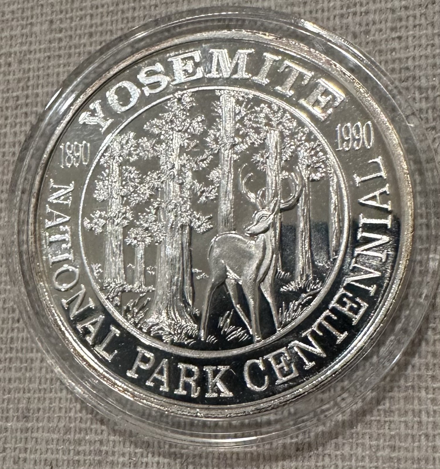 Yosemite National Park Centennial Coin 1 Troy Oz .999 Fine Silver Round Medal