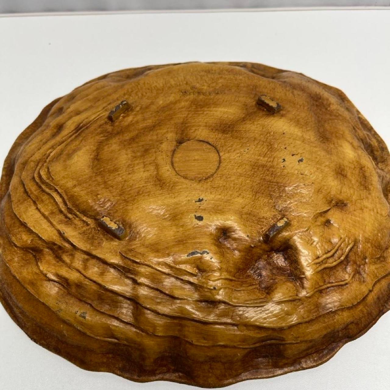 Taco faux wood footed souvenir tray Yellowstone Park,Old Faithful,Great Falls