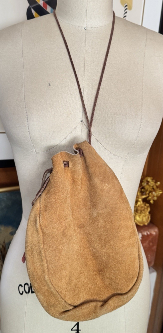 Vintage Yosemite National Park Souvenir Leather suede Pouch 10.5″ x 9″ wide